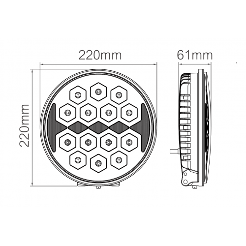 LED SPOT LIGHT WITH DAYLIGHT RUNNING LIGHTS 3414 Car Parts Warehouse